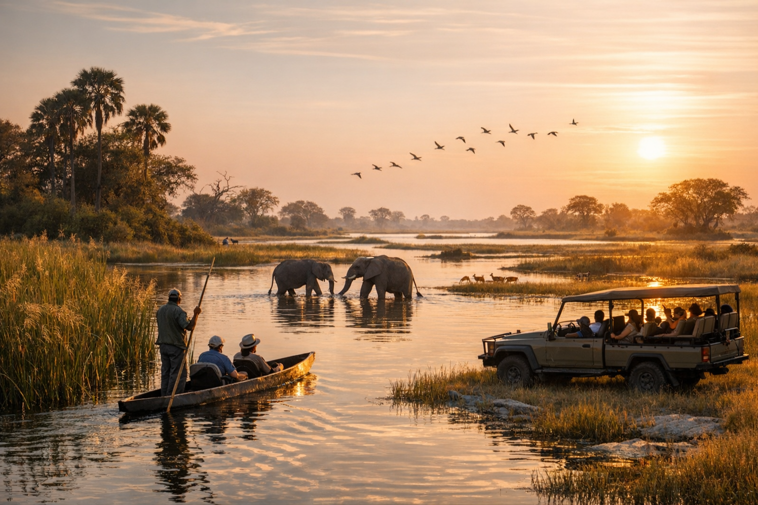 Explorer l'Okavango Delta : Guide des safaris inoubliables