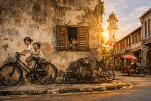 Les street art incontournables à George Town, Malaisie